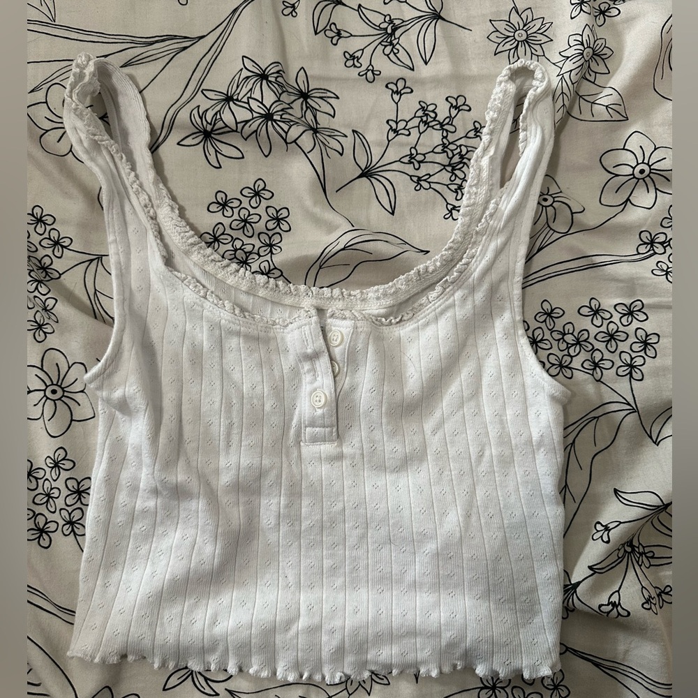 American eagle white tank top size xsmall